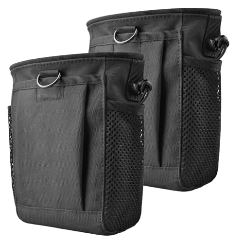 TRIWONDER Tactical Cigarette Pouch Molle Small Military Bag Battery Cigarette Case EDC Utility Card Holder Lighter Slot Mini Cigar Waist Pack - color: 13 Black - 2 Pack