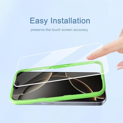 3 Pack Screen Protector for iPhone 14 Plus/iPhone 14 Pro Max [6.7 Inch] with Installation Frame, Tempered Glass, Sensor Protection, Dynamic Island Compatible, Case Friendly (iPhone 14 Plus/iPhone 14 Pro Max)