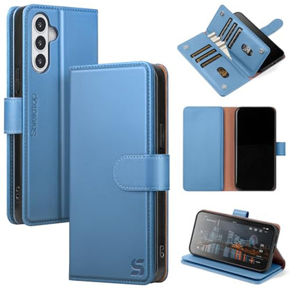 Shieldtop Compatible with Samsung Galaxy S26 Wallet Case with Card Holder,Women Men RFID Blocking PU Leather Flip TPU Protective Cover Credit Card Slots,Phone Case for S26,Light Blue - color: Light Blue, size: Samsung Galaxy S26 - 6.3"