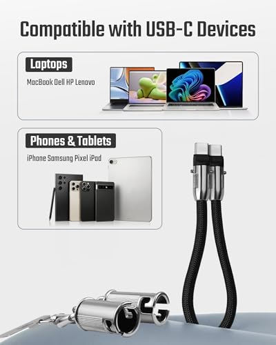 KeyUnity Phone Lanyard with USB C Charging Cable 2 in 1 Braided Strap Wrist and Crossbody Lanyard Universal Phone Strap - color: Black, size: 18cm