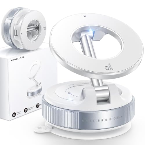 MRGLAS 2026 Upgraded for MagSafe Vacuum Car Phone Mount - color: White