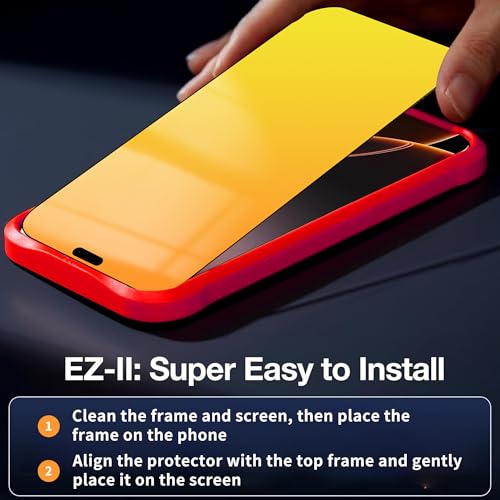 2 Pack for iPhone 16 Plus Privacy Screen Protector (Gold)