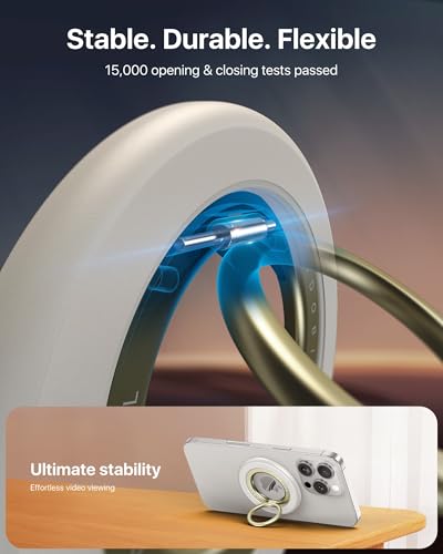 andobil 2026 3rd Gen Stability Magnetic Phone Ring Grip for MagSafe, White - color: Cream White