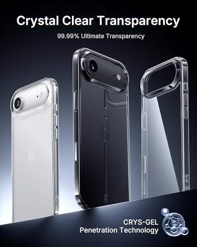 NIMASO for iPhone Air Case Clear, Military Grade Shockproof Drop Protection, Non-Yellowing Slim Thin Phone Cover for iPhone Air, Clear - size: iPhone Air 6.5 inch