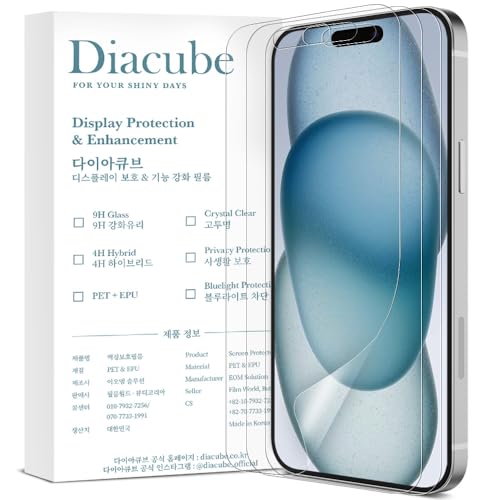 3-Pack Anti Glare Matte Screen Protector for iPhone 15 Plus, Break-Resistant PET EPU Film, Anti Fingerprint, Silky Touch, Dust Free & Easy Installation with Alignment Jig - size: iPhone 15 Plus