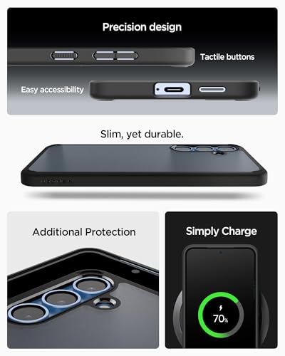 Spigen for Galaxy S25 Case, Ultra Hybrid [No Magnet Ring] [Anti-Yellowing] - Frost Black - color: Frost Black, size: Galaxy S25