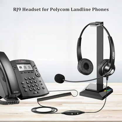 Callez RJ9 Polycom Phone Headset for Polycom VVX411 VVX311 VVX500 VVX601