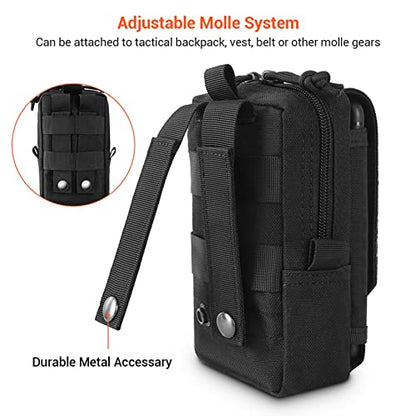 Tactical Molle Utility Pouch Cell Phone Pouch, Waist Bag Belt Pouch for Men, EDC Bag Gadget Organizer Vest Pack Purse Mobile Phone Case Hunting Compact Bag for Runing - color: Python Camouflage