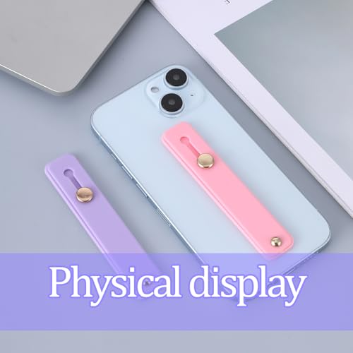 2 Pcs Loop for Phone Case Phone Loop Finger Holder Universal Portable Phones Finger Strap Phones Holder for Hand(Purple Pink)