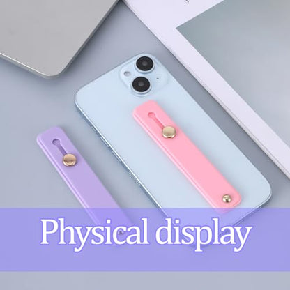 2 Pcs Loop for Phone Case Phone Loop Finger Holder Universal Portable Phones Finger Strap Phones Holder for Hand(Purple Pink)