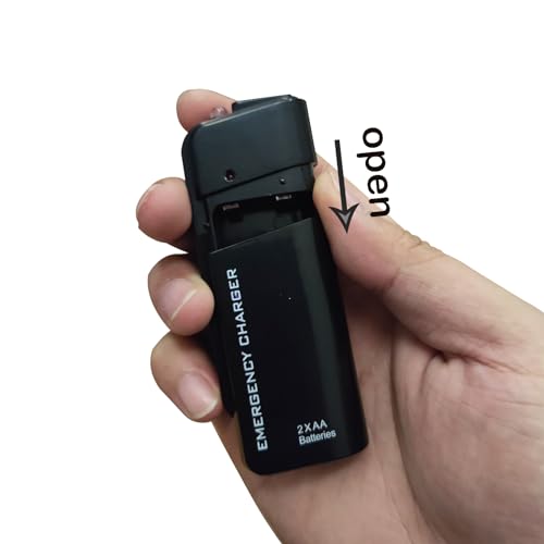 2 AA Battery Operated Phone Charger with LED Light