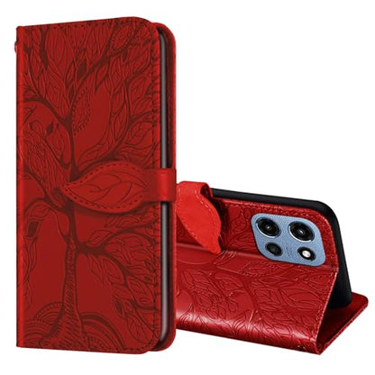 Case for Moto G Play 2026/Moto G 2026/G5G 2025 6.7 inch, Flip Wallet Case Folio PU Leather Phone Cover with Card Holder Lanyard Magnetic Closure-Red - color: Red, size: Moto G Play 2026/Moto G 2026/G5G 2025