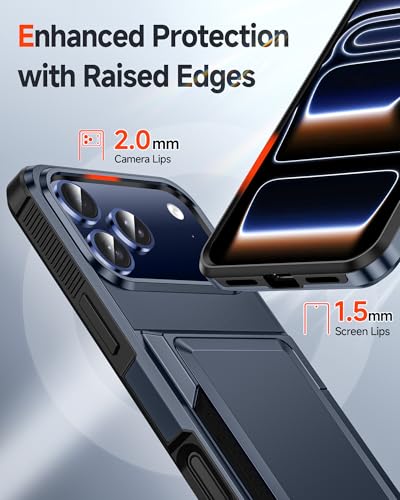 LeYi for iPhone-17-Pro Case Wallet: with Card Holder Blue i Phone iphone17 17pro Cover iPone iohone Protective Funda para Military Grade Heavy Duty Men Phone17 iphone17pro Procase, Navy Blue - color: Blue, size: iPhone 17 Pro 6.3''