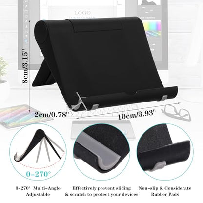 36 Pcs Cell Phone Stands Bulk Foldable Tablet Mobile Stand Adjustable Multi Angle Tablet Holder Compatible with Phone 15 14 13 12 11 Pro Xs Xs Max XR 8 All Android Smartphones(Multicolor)