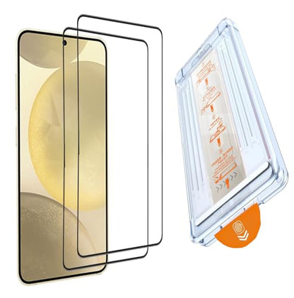 2 Pack for Samsung Galaxy S24 Plus Tempered Glass Screen Protector, Auto-Alignment Installation Frame for Bubble Free & Automatic dust Removal,Fingerprint Unlock,9H Military Grade, HD Clear