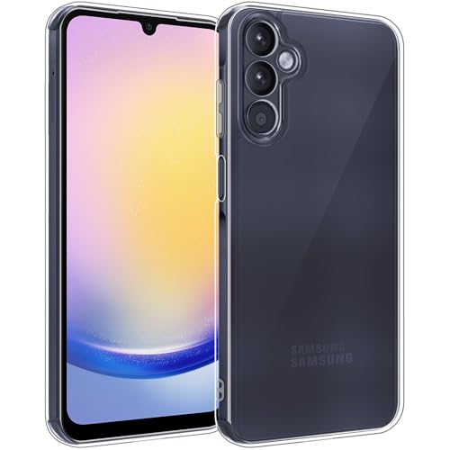 TENOC Phone Case for Samsung Galaxy A25 5G, Clear Case Non-Yellowing Protective Bumper Hard Back Cover - color: Clear Anti-Yellowing, size: A25