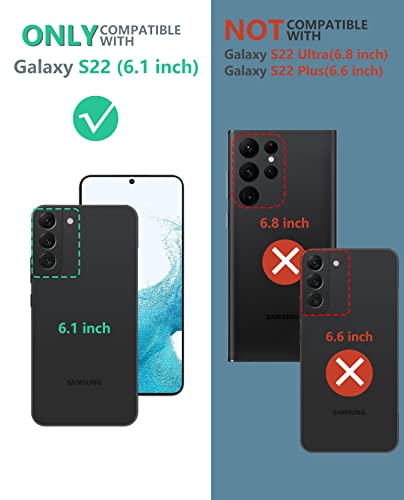 FNTCASE for Samsung Galaxy S22 Protective Case: Military Grade Protection Rugged Anti-Drop Case with Belt-Clip Holster & Kickstand - Full Shockproof Sturdy Durable Bumper Textured Cell Phone Cover | Rugged Kickstand, Military-Grade Drop Protection, Full B