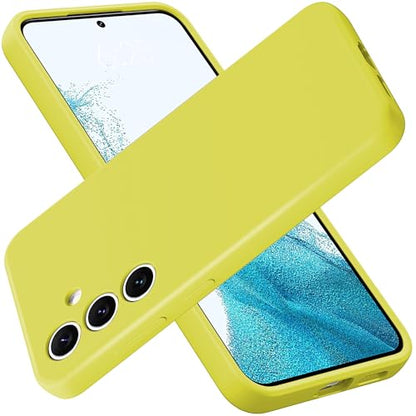 Liquid Silicone Case for Samsung Galaxy S24 5G SM-S921U/S921W, Slim Shockproof Cover for Samsung Galaxy S24 2024, Yellow - color: Yellow Green
