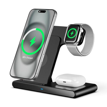 Wireless Charger Fast Charging Station 3 in 1 Charger Stand for Table