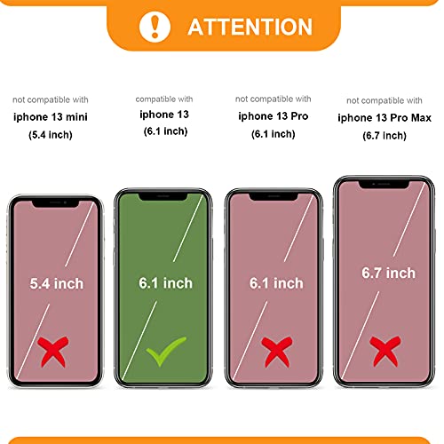 Bocasal Detachable Wallet Case Card Holder for iPhone 13, Green | RFID Blocking Kickstand Card Slots Holder PU Leather Magnetic Shockproof Wrist Strap Removable Flip Protective Cover 6.1 inch - color: Green
