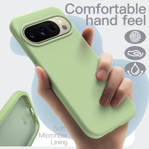 JETech Silicone Case for Google Pixel 10/10 Pro, Jade | Silky Soft Touch, Shockproof Protection, Scratch Resistant, Microfiber Lining - color: Jade, size: Pixel 10/10 Pro