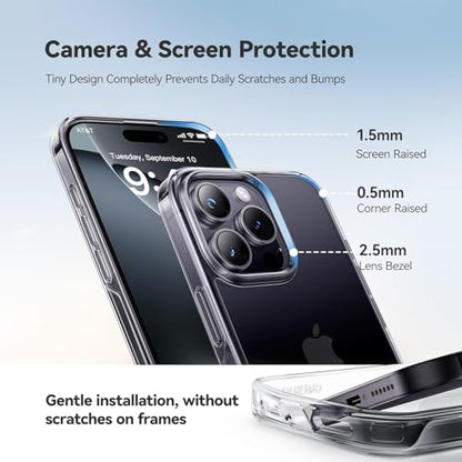 for iPhone 16Pro Case, [Not Yellowing] [Ultra Slim] Lightweight & Thin, Shockproof Protective, Screen & Camera Protection - Crystal Clear
