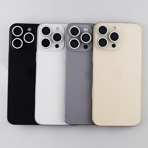 Luminous Camera Lens Protector for iPhone 16 Pro / 16 Pro Max Metal Ring Tempered Glass Glow in The Dark Lens Cover (3PCS) (White, for iPhone 16 Pro/16 Pro Max) - color: White