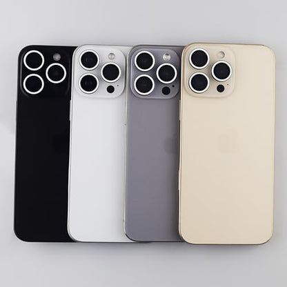 Luminous Camera Lens Protector for iPhone 16 Pro / 16 Pro Max Metal Ring Tempered Glass Glow in The Dark Lens Cover (3PCS) (White, for iPhone 16 Pro/16 Pro Max) - color: White