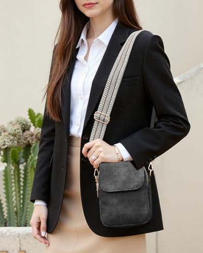 Fashion Small Crossbody Bags for Women Trendy Designer Cell Phone Purses | Adjustable Straps,with Card Holder,Detachable Wristlet Strap,small Cross Body Bag for Woman,Mini Bags,Travel Purse,Work,Gym - color: Darkgrey