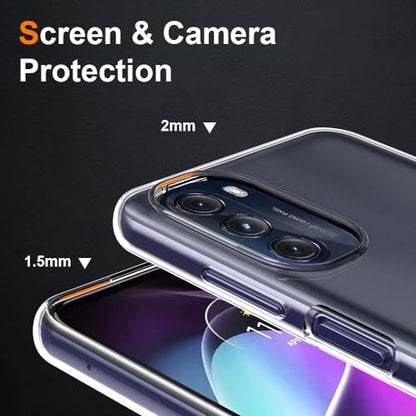 Silicone Clear for Moto G 5G 2022 Case,Ultra Thin with Comfort Grip | Soft Slim-Fit TPU Moto G 5g 2022 Phone Cover,Non-Slip,Shockproof Protection,Scrath-Resistant - size: Moto g 2022