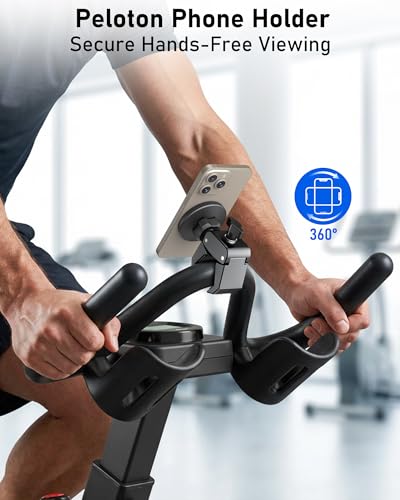 Phone Holder for Peloton Bike, Magnetic Phone Mount Clamp for Spin Bicycles