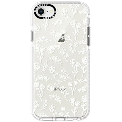 Cute Flowers Clear Phone Case Compatible with iPhone SE 2020/ SE 2022, White Floral iPhone 7/8 Case, Aesthetic Wildflower Pattern TPU Shockproof Cover - size: iPhone 7/iPhone 8/iPhone SE2020/iPhone SE2022