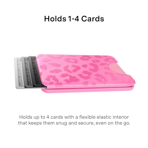 VELVET CAVIAR compatible with MagSafe Wallet - Magnetic Card Holder - color: Hot Pink Leopard