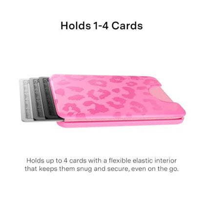 VELVET CAVIAR compatible with MagSafe Wallet - Magnetic Card Holder - color: Hot Pink Leopard