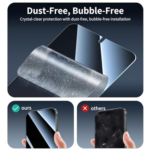 Privacy Screen Protector for Samsung Galaxy S22+/S22 Plus/S23+/S23 Plus, Anti-Spy Tempered Glass, 9H Hardness Anti-Scratch Shatterproof, Secure Private Protection, Bubble-Free Easy Install Case Friendly - 3 Pack - color: S23+/S23 Plus/S22+/S22 Plus Black