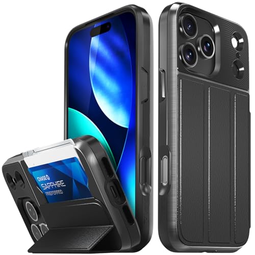 VENA vCommute for iPhone 17 Pro Max Wallet Case, Black | Military-Grade Drop Protection, Premium Leather Magnetic Flap Cover, Hidden Card Holder, RFID Blocking, Multi-Angle Kickstand - color: Classic - Black, size: iPhone 17 Pro Max
