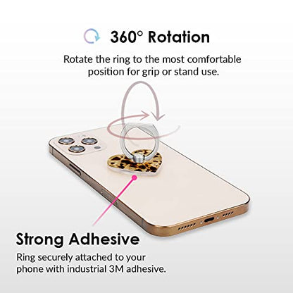 VELVET CAVIAR Cell Phone Ring Holder - Finger Ring & Stand - Improves Phone Grip Compatible with iPhone, Galaxy, Most Smartphones (Blonde Tortoise) - color: Blonde Tortoise