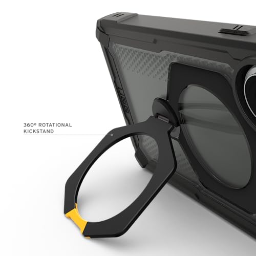 URBAN ARMOR GEAR UAG for Samsung Galaxy S26 Ultra Case 6.9" with 360° Kickstand Plasma XTE - Magnetic Charging Compatible Transparent Rugged Military Drop Tested Protective Cover, Black - color: Plasma XTE 360 - Black