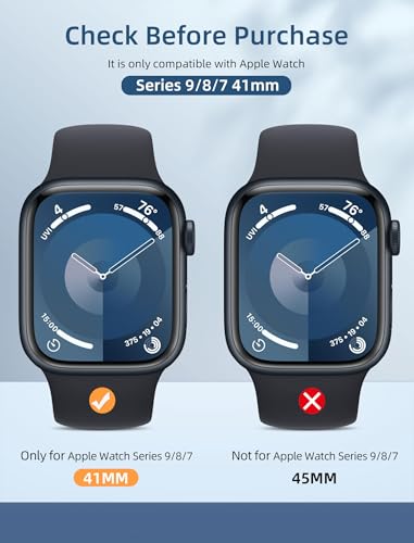 [8 Pack] Screen Protector for Apple Watch 41mm Series 9/8/7 Anti-Scratch,iWatch Self-Healing Soft TPU,Bubble-Free,HD Clear Soft Watch Film,Touch Sensitive,Ultra-thin for iWatch Accessories - size: 41mm Series 9/8/7