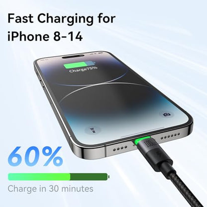 mcdodo 2-in-1 USB C and Lightning Cable, USB-C to C & Lightning 100W Fast Charging Cable Compatible for iPhone 16 15 14 13 12 11 Galaxy iPad MacBook and more-5FT