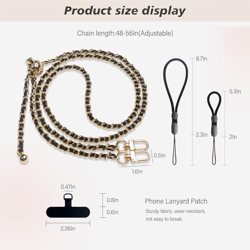 Phone Crossbody Chain, Universal Crossbody Patch Phone Lanyards, AdjustableMultifuctional Compatible with Most Smartphones, Phone lanyard, Anti theft（adjustable-pink） - color: Adjust-pink