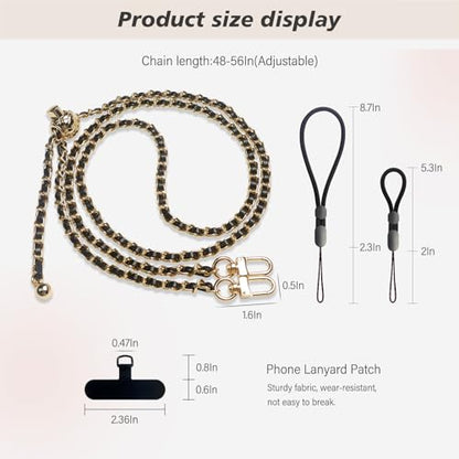Phone Crossbody Chain, Universal Crossbody Patch Phone Lanyards, AdjustableMultifuctional Compatible with Most Smartphones, Phone lanyard, Anti theft（adjustable-pink） - color: Adjust-pink