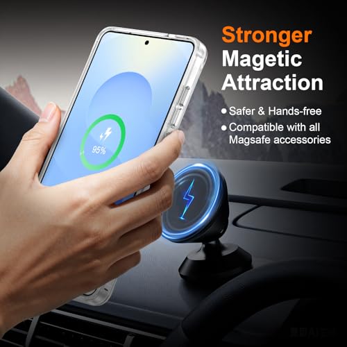 for Samsung Galaxy S26 Ultra Case with Kickstand,Shockproof Phone Case with Stand,Camera Frame with Raised Protection,Anti-Skid Case Phone Fits for Magsafe for Galaxy S26 Ultra Cover,6.9"-Clear - color: Clear