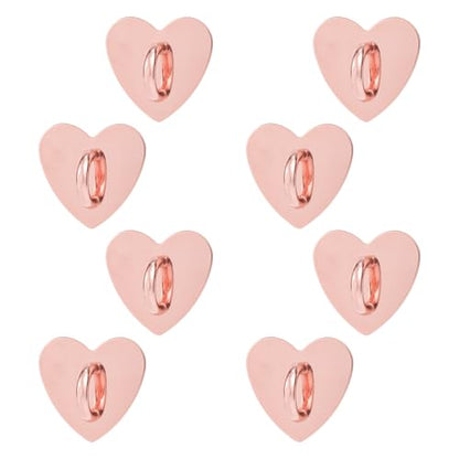 8pcs Heart Phone Charm Holder, 1inch Cell Phone Charm Hook - color: rose gold, size: 2.5cm