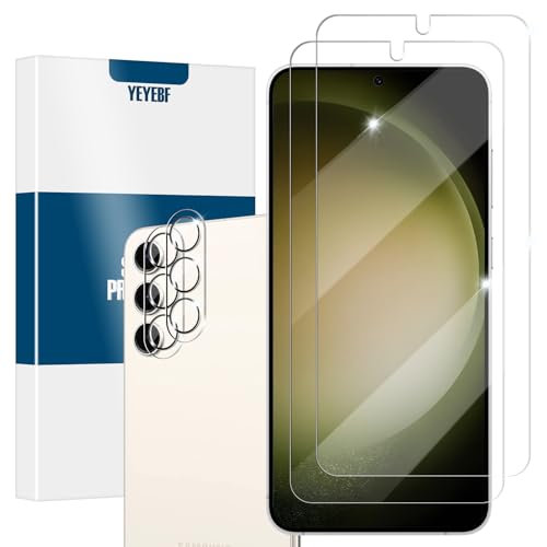 Screen Protector for Samsung Galaxy S23, [2+2 Pack] Tempered Glass for Galaxy S23 & Camera Lens Protectors[Ultrasonic Fingerprint Unlock] [Case Friendly] [Bubble-Free] - size: Galaxy S23