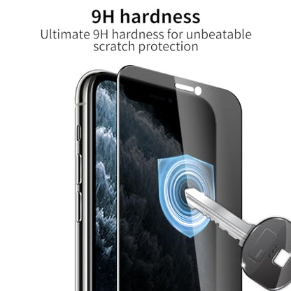 3 Pack Privacy Screen Protector for iPhone 11 Pro Max/iPhone Xs Max, 9H Hardness Double Shatterproof Anti-Spy Tempered Glass Film, Easy Installation - size: iPhone 11 Pro Max/iPhone Xs Max