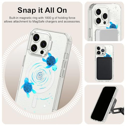 MOSNOVO Case for iPhone 13 Pro, [Compatible with Magsafe] [Buffertech 6.6ft Military-Grade Drop Protection] [Anti Peel Off Tech] Clear Phone Case Design - Space Turtle - color: Space Turtle, size: iPhone 13 Pro