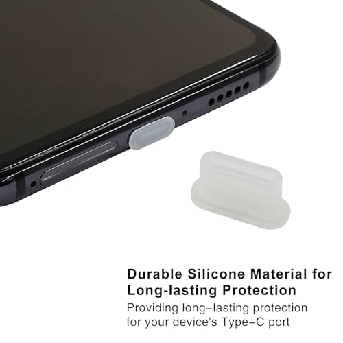 Jiozermi Silicone USB C Anti Dust Plugs, Transparent, 10Pcs - color: Transparent, size: 10 Pack