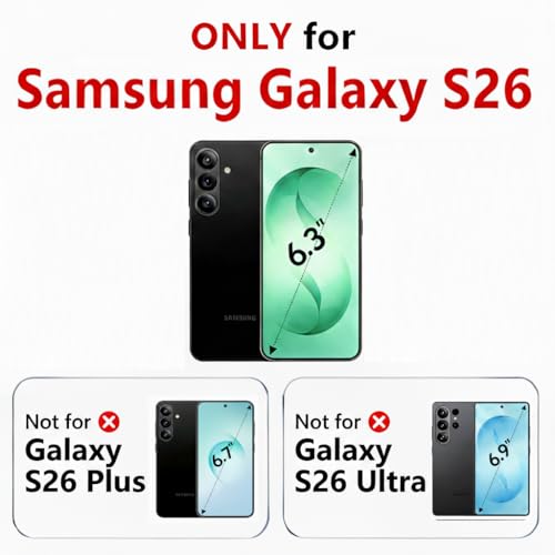 for Samsung Galaxy S26 Case Rugged Dual-Layer Shockproof Mintgreen | Fit for Magsafe, Heavy Duty Military-Grade Protection, Matte Finish Scratch Resistant Anti-Fingerprint, S 26 Phone Case - color: Mintgreen