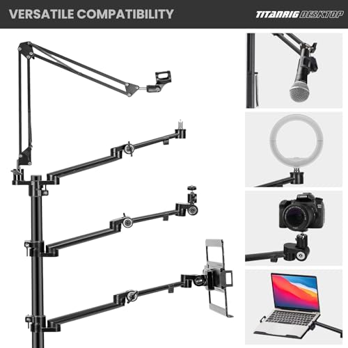 TARION 4-in-1 Desktop Live Stream Stand Arm Set Titanrig Live - size: 4-in-1 Desk Set